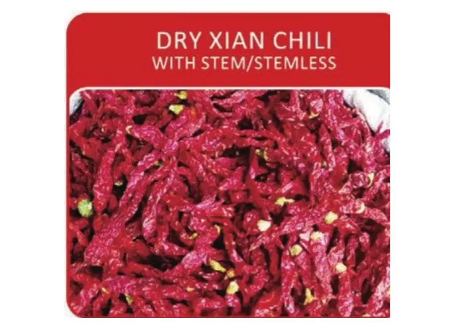 Dry Xian Chili — With Stem / Stemless from the Deesheng Food catalogue